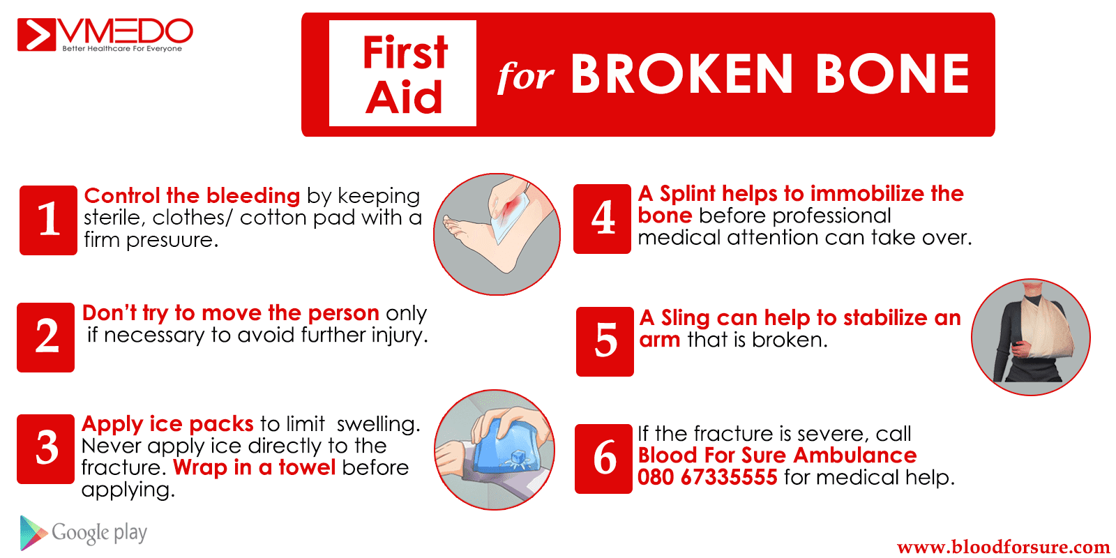 First Aid for Broken Bone VMEDO Blog