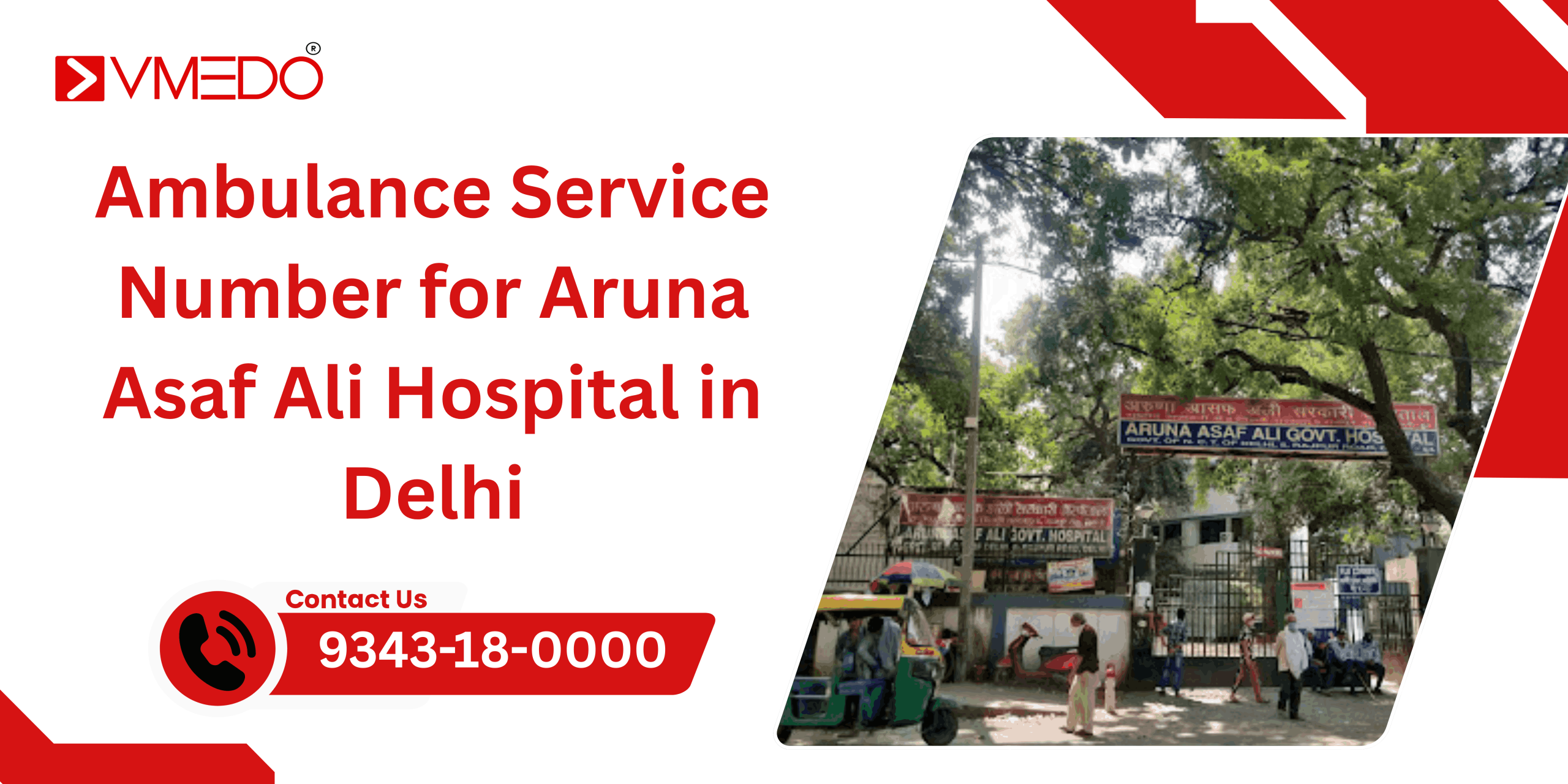 Ambulance service number for Aruna Asaf Ali Hospital