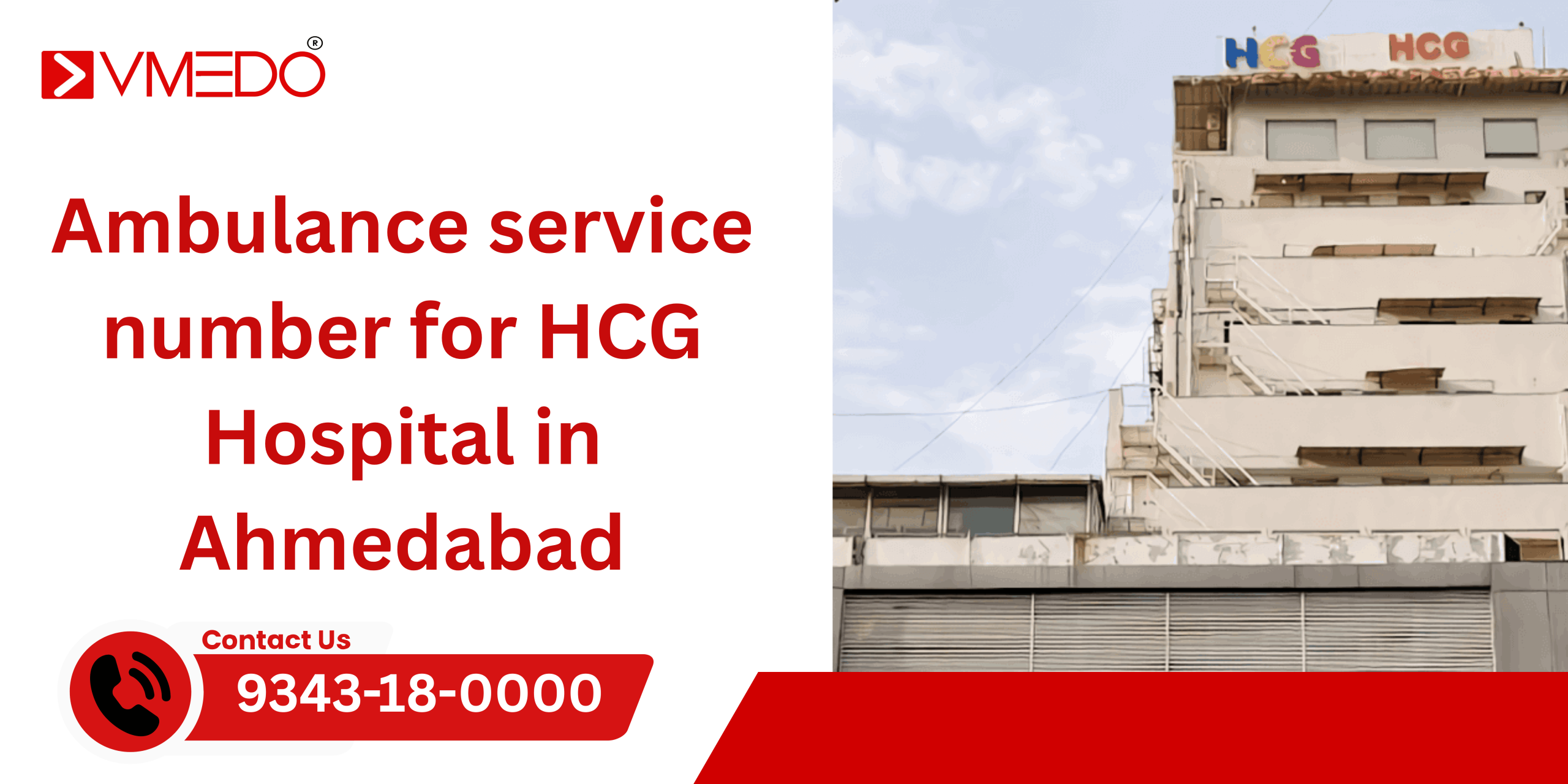Ambulance service number for HCG Hospital